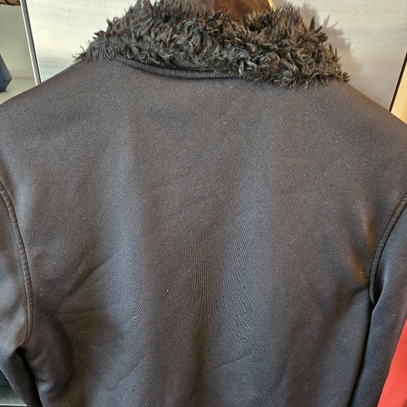 Mens INC Faux Fur lined black jacket size Large - Picture 2 of 5